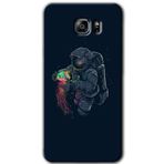 MRCİLETİSİM mrc199027 Astronot Kıyafeti Kılıf HD Desen Baskılı Arka Kapak + Temperli Cam Samsung Galaxy Note 5 ile uyumlu
