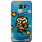 MRCİLETİSİM mrc199126 Owl Bird Stars Kılıf HD Desen Baskılı Arka Kapak Samsung Galaxy Note 5 ile uyumlu