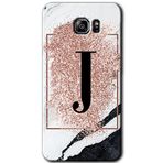 MRCİLETİSİM mrc199359 Pembe Mermer Desenli J Harfi Kılıf HD Desen Baskılı Arka Kapak Samsung Galaxy Note 5 ile uyumlu