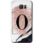 MRCİLETİSİM mrc199365 Pembe Mermer Desenli O Harfi Kılıf HD Desen Baskılı Arka Kapak Samsung Galaxy Note 5 ile uyumlu