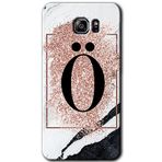 MRCİLETİSİM mrc199366 Pembe Mermer Desenli Ö Harfi Kılıf HD Desen Baskılı Arka Kapak Samsung Galaxy Note 5 ile uyumlu