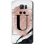 MRCİLETİSİM mrc199374 Pembe Mermer Desenli Ü Harfi Kılıf HD Desen Baskılı Arka Kapak Samsung Galaxy Note 5 ile uyumlu