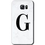 MRCİLETİSİM mrc199386 Beyaz Mermer Desenli G Harfi Kılıf HD Desen Baskılı Arka Kapak Samsung Galaxy Note 5 ile uyumlu