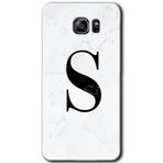 MRCİLETİSİM mrc199400 Beyaz Mermer Desenli S Harfi Kılıf HD Desen Baskılı Arka Kapak Samsung Galaxy Note 5 ile uyumlu