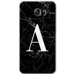 MRCİLETİSİM mrc199421 Siyah Mermer Desenli A Harfi Kılıf HD Desen Baskılı Arka Kapak Samsung Galaxy Note 5 ile uyumlu