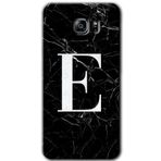 MRCİLETİSİM mrc199425 Siyah Mermer Desenli E Harfi Kılıf HD Desen Baskılı Arka Kapak Samsung Galaxy Note 5 ile uyumlu