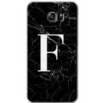 MRCİLETİSİM mrc199427 Siyah Mermer Desenli F Harfi Kılıf HD Desen Baskılı Arka Kapak Samsung Galaxy Note 5 ile uyumlu