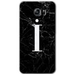 MRCİLETİSİM mrc199430 Siyah Mermer Desenli İ Harfi Kılıf HD Desen Baskılı Arka Kapak Samsung Galaxy Note 5 ile uyumlu