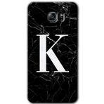 MRCİLETİSİM mrc199433 Siyah Mermer Desenli K Harfi Kılıf HD Desen Baskılı Arka Kapak Samsung Galaxy Note 5 ile uyumlu