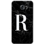 MRCİLETİSİM mrc199441 Siyah Mermer Desenli R Harfi Kılıf HD Desen Baskılı Arka Kapak Samsung Galaxy Note 5 ile uyumlu