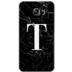 MRCİLETİSİM mrc199444 Siyah Mermer Desenli T Harfi Kılıf HD Desen Baskılı Arka Kapak Samsung Galaxy Note 5 ile uyumlu