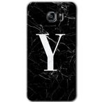MRCİLETİSİM mrc199449 Siyah Mermer Desenli Y Harfi Kılıf HD Desen Baskılı Arka Kapak Samsung Galaxy Note 5 ile uyumlu