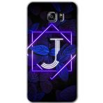 MRCİLETİSİM mrc199518 Dark Neon Yaprak J Harfi Kılıf HD Desen Baskılı Arka Kapak Samsung Galaxy Note 5 ile uyumlu