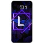MRCİLETİSİM mrc199520 Dark Neon Yaprak L Harfi Kılıf HD Desen Baskılı Arka Kapak Samsung Galaxy Note 5 ile uyumlu