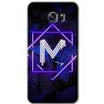 MRCİLETİSİM mrc199521 Dark Neon Yaprak M Harfi Kılıf HD Desen Baskılı Arka Kapak Samsung Galaxy Note 5 ile uyumlu