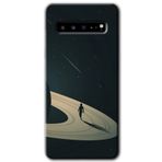 MRCİLETİSİM mrc201849 Space Planet Kılıf HD Desen Baskılı Arka Kapak + Temperli Cam Samsung Galaxy S10 Plus ile uyumlu