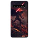 MRCİLETİSİM mrc201979 Darh Vader Wars Kılıf HD Desen Baskılı Arka Kapak + Temperli Cam Samsung Galaxy S10 Plus ile uyumlu