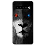 MRCİLETİSİM mrc202365 Fire and Ice Lion Kılıf HD Desen Baskılı Arka Kapak Samsung Galaxy S10 Plus ile uyumlu