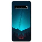 MRCİLETİSİM mrc202424 Night Fores Mount Kılıf HD Desen Baskılı Arka Kapak Samsung Galaxy S10 Plus ile uyumlu