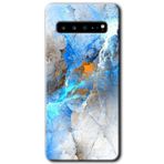 MRCİLETİSİM mrc202486 Mavi Buzul Kılıf HD Desen Baskılı Arka Kapak Samsung Galaxy S10 Plus ile uyumlu