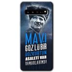 MRCİLETİSİM mrc202774 Bozkurt Atatürk Kılıf HD Desen Baskılı Arka Kapak Samsung Galaxy S10 Plus ile uyumlu