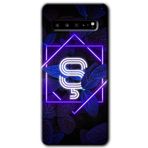 MRCİLETİSİM mrc202840 Dark Neon Yaprak Ş Harfi Kılıf HD Desen Baskılı Arka Kapak Samsung Galaxy S10 Plus ile uyumlu
