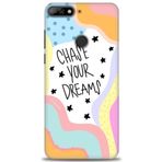 MRCİLETİSİM (mrc20534) Tam Ekran Koruyucu Kılıf HD Baskılı Kılıf Chase Your Dreams Huawei Y7 2018 ile uyumlu
