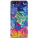 MRCİLETİSİM (mrc20567) Tam Ekran Koruyucu Kılıf HD Baskılı Kılıf Colors Huawei Y7 2018 ile uyumlu