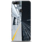 MRCİLETİSİM (mrc20597) Tam Ekran Koruyucu Kılıf HD Baskılı Kılıf Metro Station Huawei Y7 2018 ile uyumlu