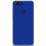 MRCİLETİSİM (mrc20634) Tam Ekran Koruyucu Kılıf HD Baskılı Kılıf Mavi Örüntü Huawei Y7 2018 ile uyumlu