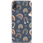 MRCİLETİSİM (mrc20676) Tam Ekran Koruyucu Kılıf HD Baskılı Kılıf Gökyüzü Kalp Huawei Y7 Prime 2019 ile uyumlu