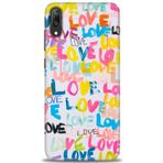 MRCİLETİSİM (mrc20677) Tam Ekran Koruyucu Kılıf HD Baskılı Kılıf Love Love Huawei Y7 Prime 2019 ile uyumlu