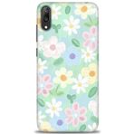 MRCİLETİSİM (mrc20687) Tam Ekran Koruyucu Kılıf HD Baskılı Kılıf Çiçekk Huawei Y7 Prime 2019 ile uyumlu