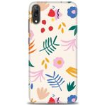 MRCİLETİSİM (mrc20690) Tam Ekran Koruyucu Kılıf HD Baskılı Kılıf Renkli Yapraklar Huawei Y7 Prime 2019 ile uyumlu