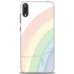 MRCİLETİSİM (mrc20692) Tam Ekran Koruyucu Kılıf HD Baskılı Kılıf Soft Gökkuşağı Huawei Y7 Prime 2019 ile uyumlu