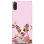 MRCİLETİSİM (mrc20703) Tam Ekran Koruyucu Kılıf HD Baskılı Kılıf Sevimli Köpek Huawei Y7 Prime 2019 ile uyumlu