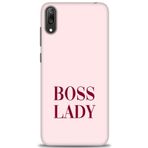 MRCİLETİSİM (mrc20718) Tam Ekran Koruyucu Kılıf HD Baskılı Kılıf Boss Lady Huawei Y7 Prime 2019 ile uyumlu