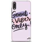 MRCİLETİSİM (mrc20721) Tam Ekran Koruyucu Kılıf HD Baskılı Kılıf Good Vibes Huawei Y7 Prime 2019 ile uyumlu