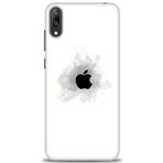 MRCİLETİSİM (mrc20766) Tam Ekran Koruyucu Kılıf HD Baskılı Kılıf Siyah Elma Huawei Y7 Prime 2019 ile uyumlu