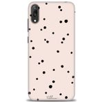 MRCİLETİSİM (mrc20772) Tam Ekran Koruyucu Kılıf HD Baskılı Kılıf Puantiye Huawei Y7 Prime 2019 ile uyumlu