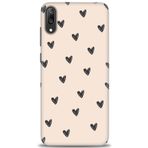 MRCİLETİSİM (mrc20801) Tam Ekran Koruyucu Kılıf HD Baskılı Kılıf Minik Kalpler Huawei Y7 Prime 2019 ile uyumlu