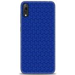 MRCİLETİSİM (mrc20802) Tam Ekran Koruyucu Kılıf HD Baskılı Kılıf Mavi Örüntü Huawei Y7 Prime 2019 ile uyumlu