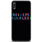 MRCİLETİSİM (mrc20808) Tam Ekran Koruyucu Kılıf HD Baskılı Kılıf Believe Huawei Y7 Prime 2019 ile uyumlu