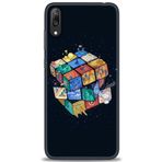 MRCİLETİSİM (mrc20812) Tam Ekran Koruyucu Kılıf HD Baskılı Kılıf Küplerdeki İnsanlar Huawei Y7 Prime 2019 ile uyumlu