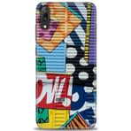 MRCİLETİSİM (mrc20813) Tam Ekran Koruyucu Kılıf HD Baskılı Kılıf Grafiti Huawei Y7 Prime 2019 ile uyumlu