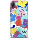 MRCİLETİSİM (mrc20814) Tam Ekran Koruyucu Kılıf HD Baskılı Kılıf Flowers Huawei Y7 Prime 2019 ile uyumlu