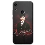 MRCİLETİSİM mrc22448 Kemal Atatürk Kılıf Baskılı Kapak 5D Tam Kaplayan Cam Huawei Y6s ile uyumlu