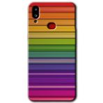 MRCİLETİSİM mrc2428 Colorful Lines Kılıf Baskılı Kapak 5D Tam Kaplayan Cam Samsung Galaxy A10s ile uyumlu