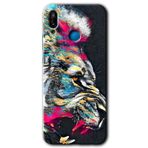 MRCİLETİSİM mrc25369 Colorfull Aslan Kılıf Baskılı Kapak 5D Tam Kaplayan Cam Huawei P20 Lite ile uyumlu