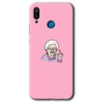 MRCİLETİSİM mrc25725 Bad Grandmother Kılıf Baskılı Kapak 5D Tam Kaplayan Cam Huawei P20 Lite ile uyumlu